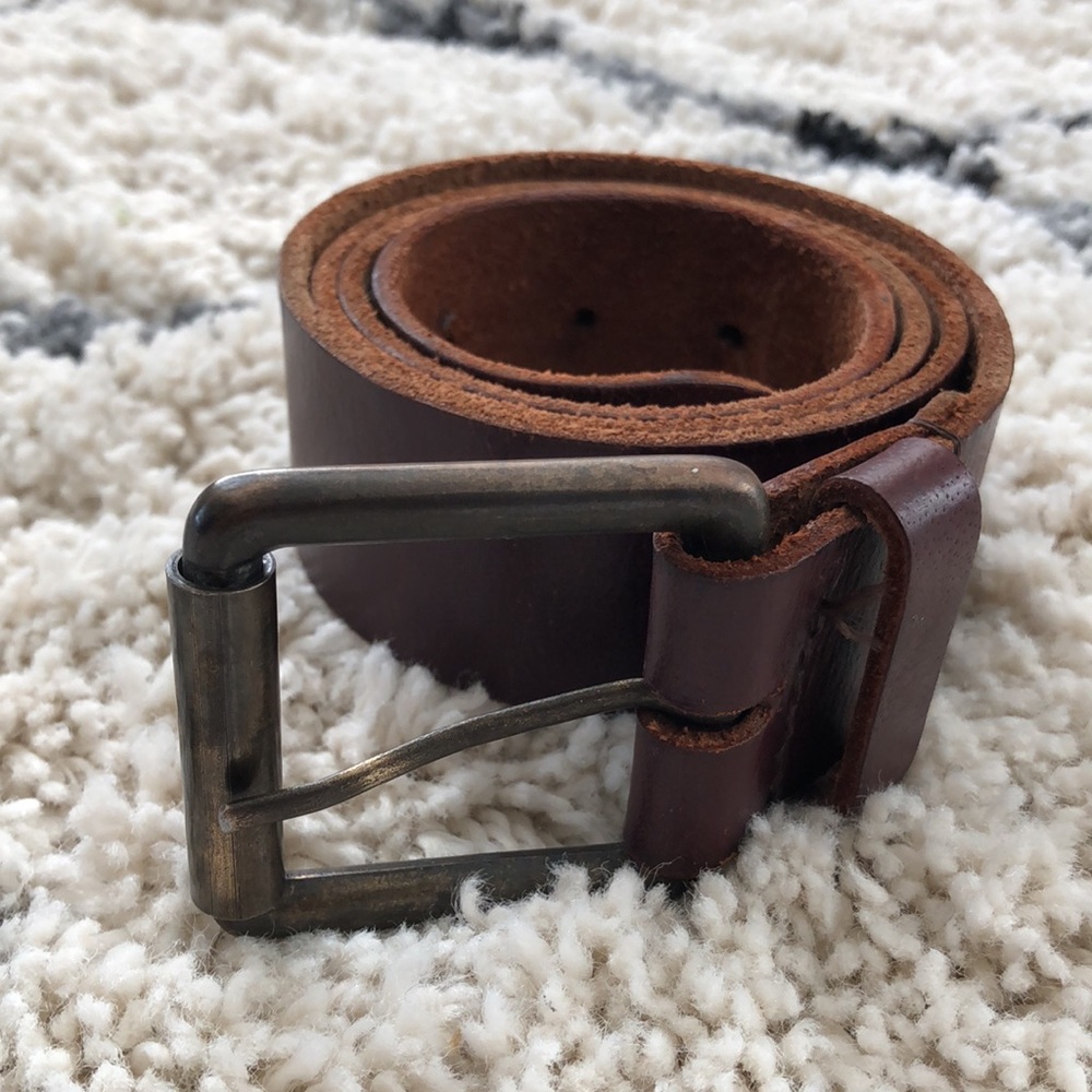 Classic Leather Belt by Joseph Abboud